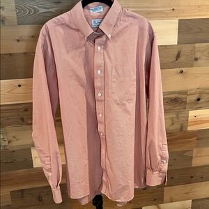 L.L. Bean Men's Orange Gingham Shirt